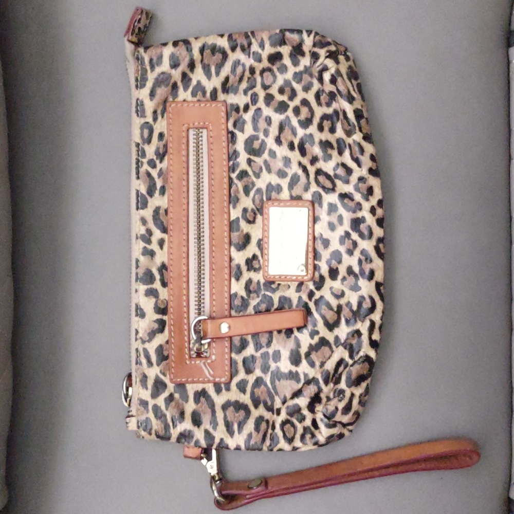 Cavalcanti Leopard Print Wristlet - image 1